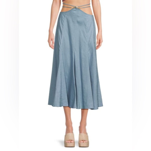 NWT Cult Gaia Sandy Skirt in Steel - Picture 1 of 7